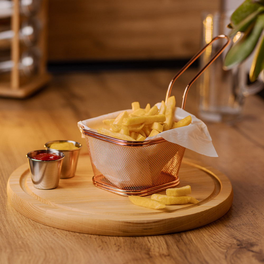 Корзина для картоплі фрі та снеків, 13×11 см, Рожева золото Київ - фото 2