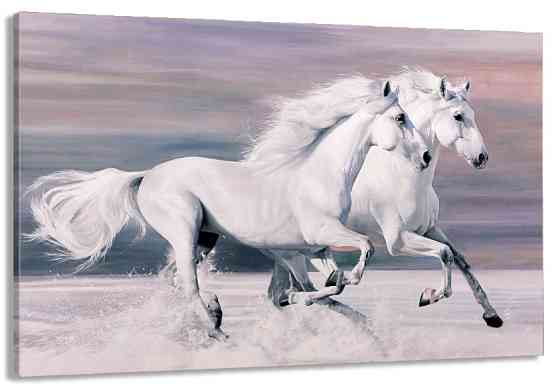 Картина полотно у вітальню / спальню  Пара Коней      MLP_256 ( 60х30см ) 60x100 см Київ