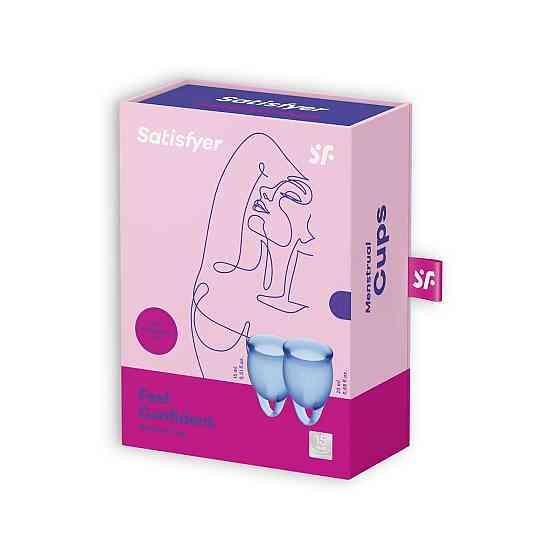 Вагінальні чаши набір Satisfyer Feel confident Menstrual Cup (dark blue) Sex Aura Київ