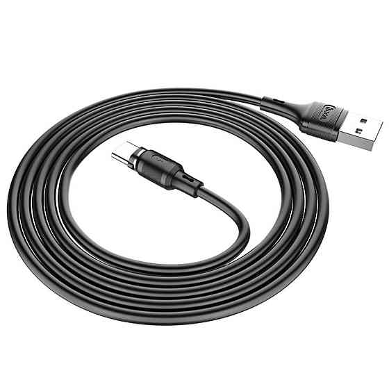 Кабель HOCO X52 USB to Type-C 3A, 1m, PVC, PVC connectors, magnetic, Black Київ