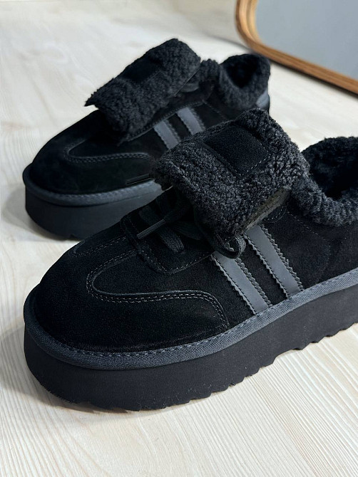 Ботинки женские Hengji 009-1 угги замшевые на меху черные, 38, 24 см Киев - изображение 4