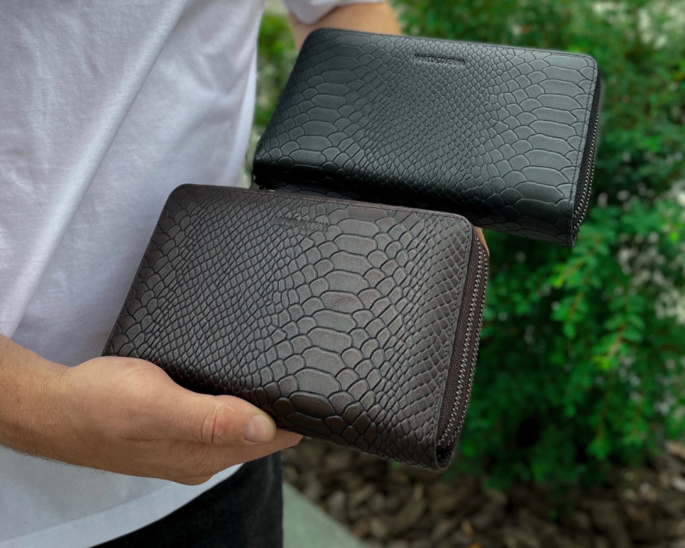 Клатч на дві блискавки з фактурною натуральною шкірою MC-086-5902С Кам'янське - фото 11