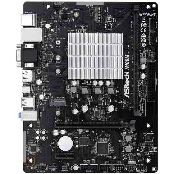 ASRock N100M (Quad-Core N100 3.4GHz, 1xDDR4 DIMM, VGA/HDMI/DP, 1*PCIe, 2xSATA, M.2, GLan, mATX) Винница