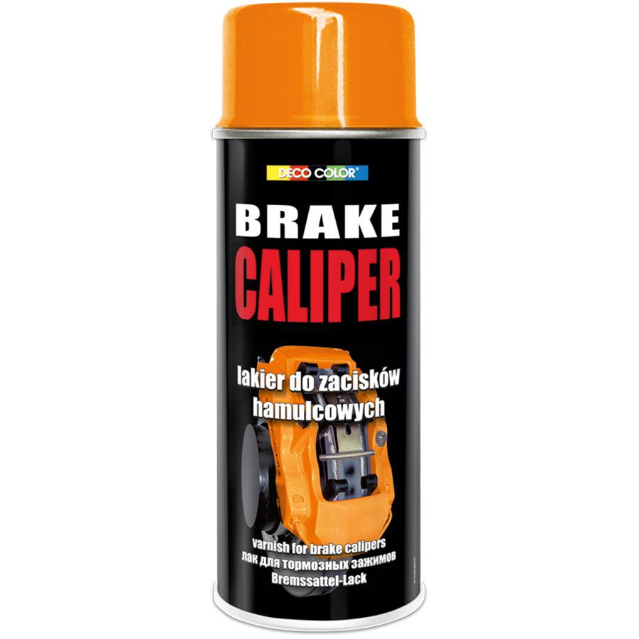 Фарба для гальмівних супортів аерозольна "Brake Caliper" DecoColor помаранчевий 400мл Вінниця - фото 1