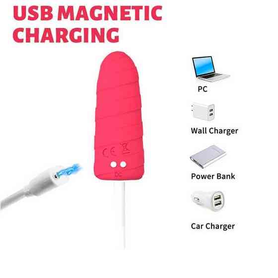 Вібратор "Морозиво" 10X Popsicle Vibrator USB - Рожевий - Вібратори Вінниця