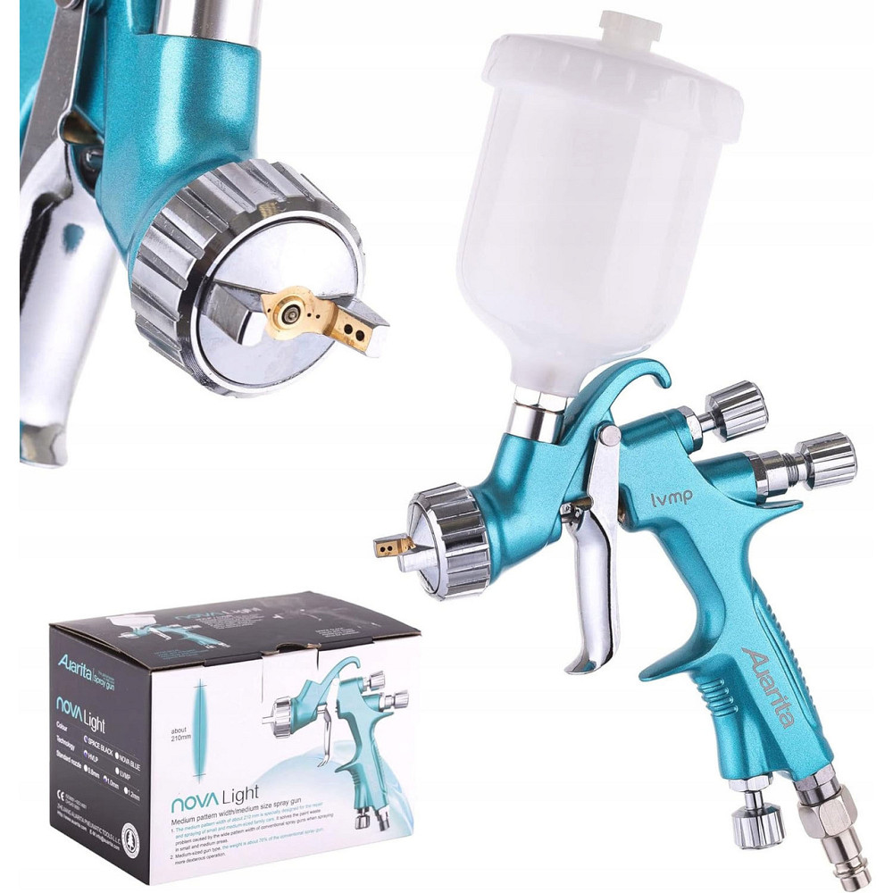 Фарбопульт пневматичний LVMP верх.пласт.бачок 250 мл, форсунка-1,0 мм AUARITA NOVA-LIGHT-1.0 Одеса - фото 2