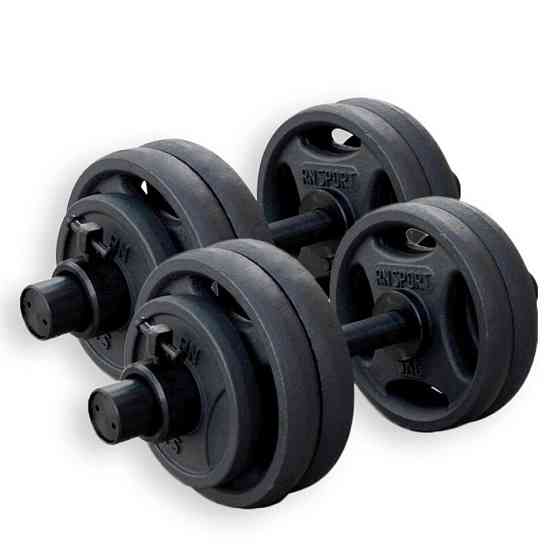 Гантелі олімпійські чавунні 2 по 31 кг Гантелі, гирі, штанги та диски металеві набірні Київ