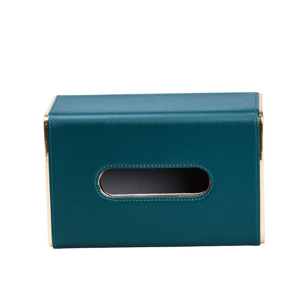 Еко-кожна салфетниця зелена 21x13.5 см Київ - фото 6