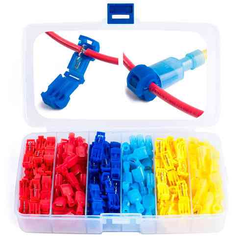 Набір клем Т-подібних обжимних 120 шт з ізоляцією для швидкого з’єднання кабелів Київ