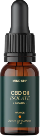 Олія канабідіол CBD Oil Isolate 2000 mg 10 ml апельсин Київ