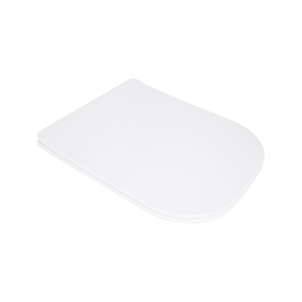 Сидіння для унітаза Qtap (Stork, Aquarius 630) 420x336x22 мм, White, з мікроліфтом, Slim Duroplast, Quick Release QTSC179W49263 Київ - фото 1