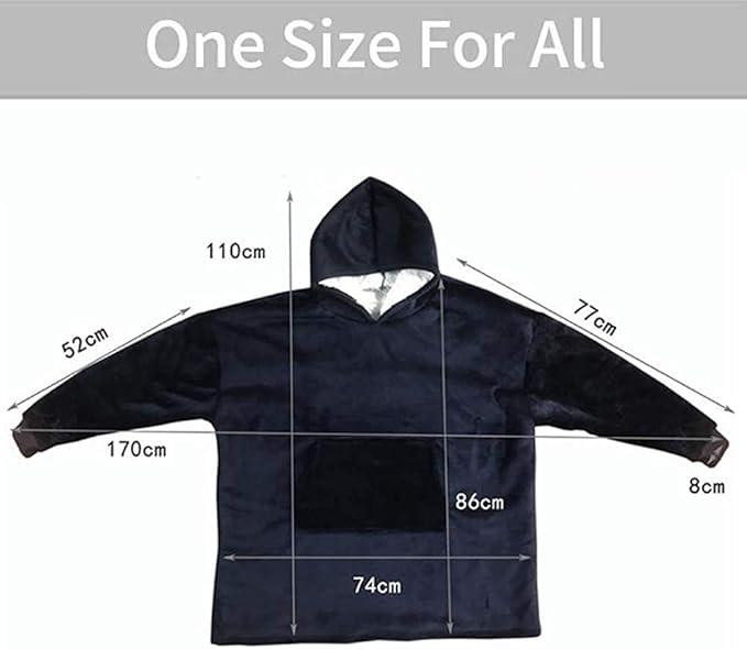 Худи-плед, толстовка Super Dalian с карманами и капюшоном для дома флисовый теплый оверсайз кофта-одеяло серая Киев - изображение 4