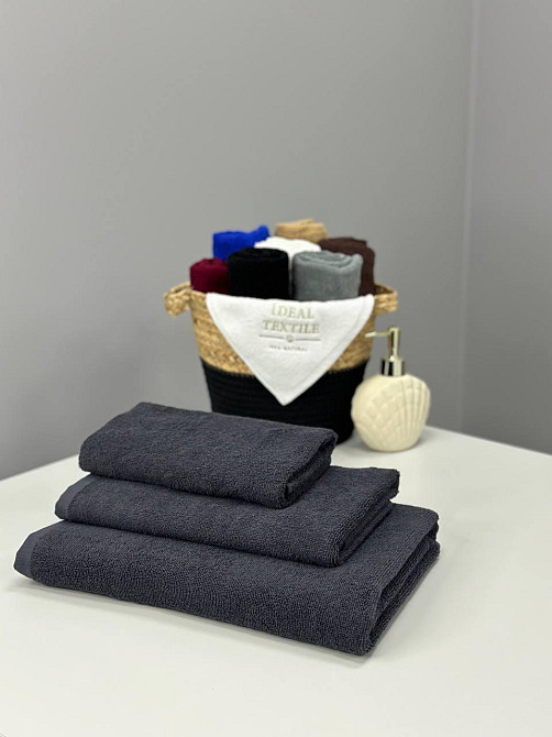 Комплект рушників Ideal Textile однотонних Ideal Textile 40х70+50х90+70х140 см 400 г/м2 (56860941) Г Чернівці - фото 2