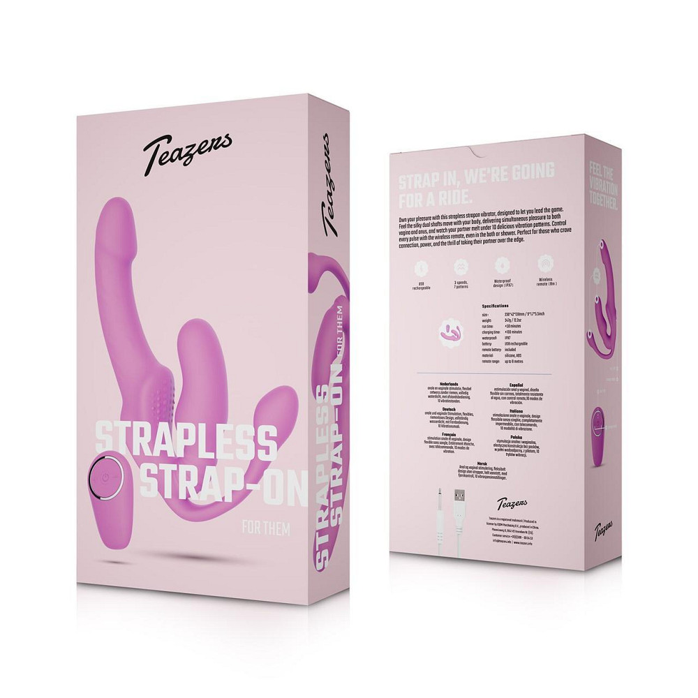 Безремінний страпон с анальною вставкою Teazers Strapless Strap-On with Anal Plug Sex Aura Київ - фото 9