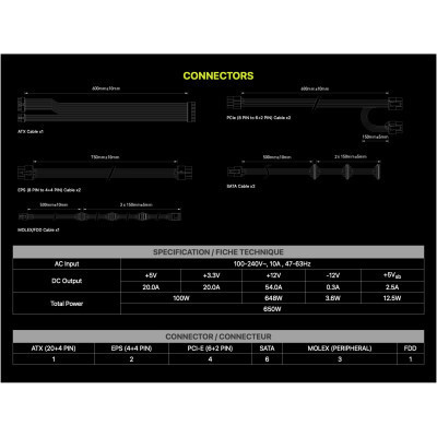 Блок питания MSI 650W (MAG A650GL) Винница - изображение 5