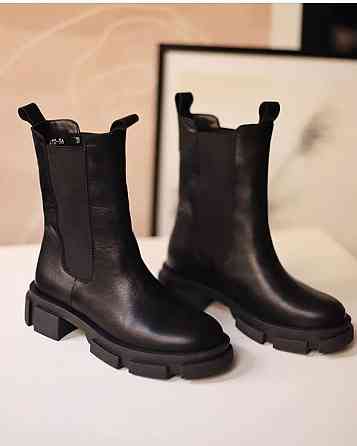 Черевики жіночі GREMMY чорні натуральна шкіра зима висота 20 см (4257) 35-41 Коломыя