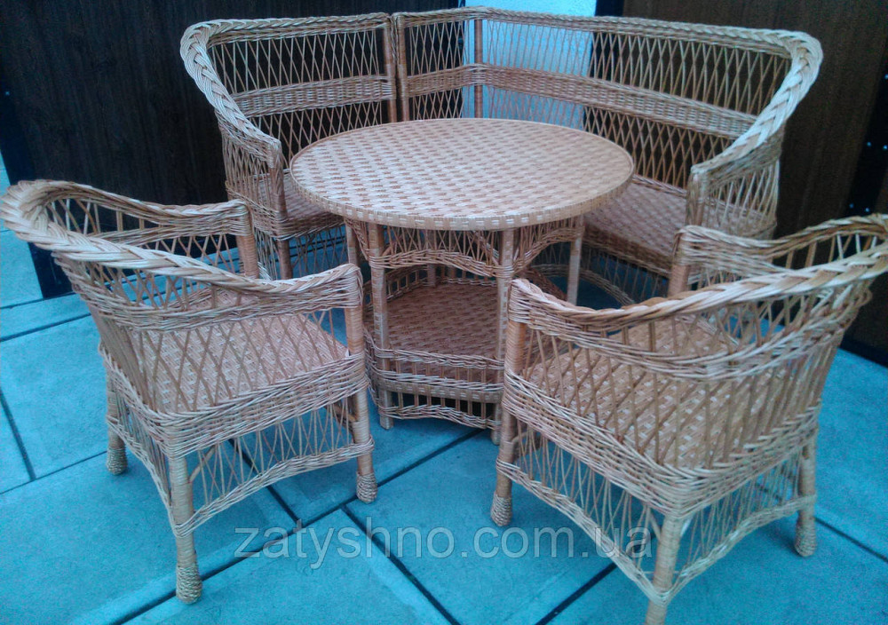 Плетеный кухонный уголок из лозы Киев - изображение 5