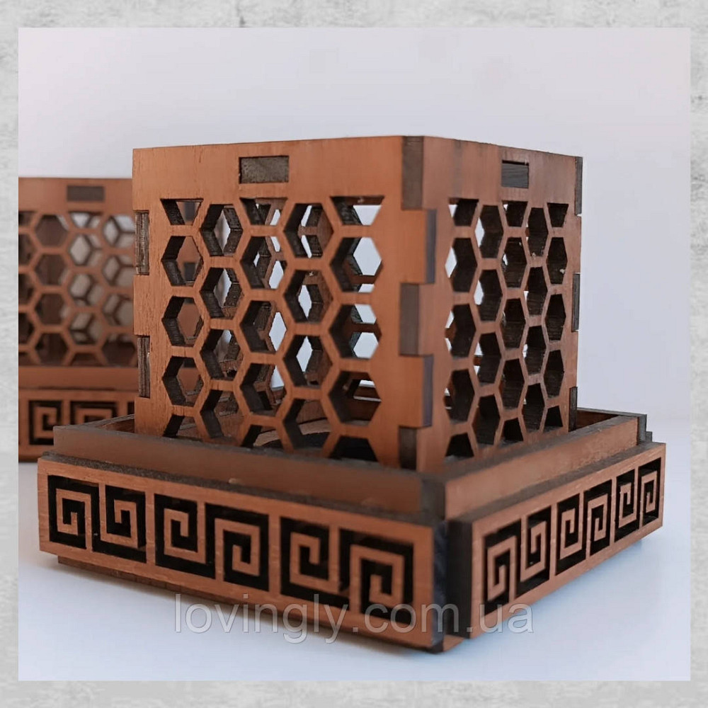 Деревянный подсвечник из акации для чайной свечи. Ирпень - изображение 1