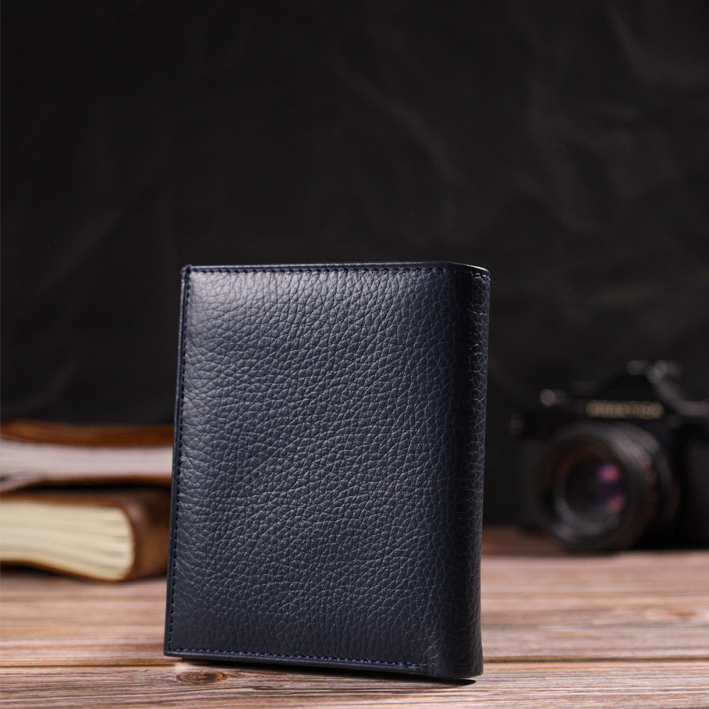 Практичный кошелек для женщин среднего размера из натуральной кожи флотар CANPELLINI 21813 Синий Киев - изображение 9