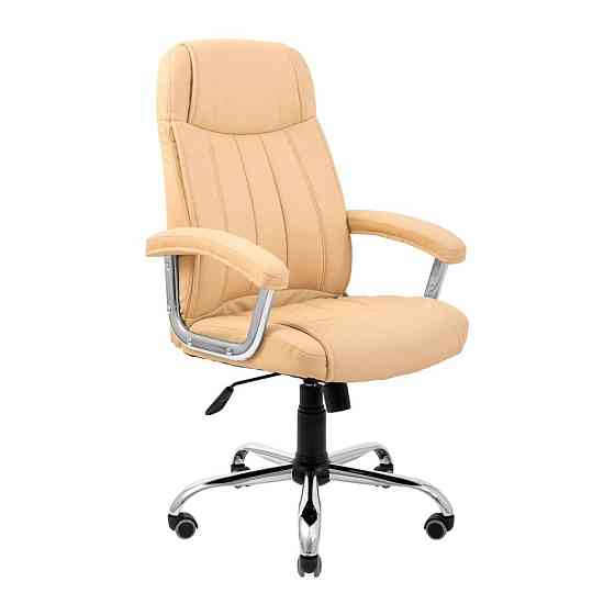 Офісне крісло керівника Richman Fabio Хром M1 Tilt Бежевий Дніпро