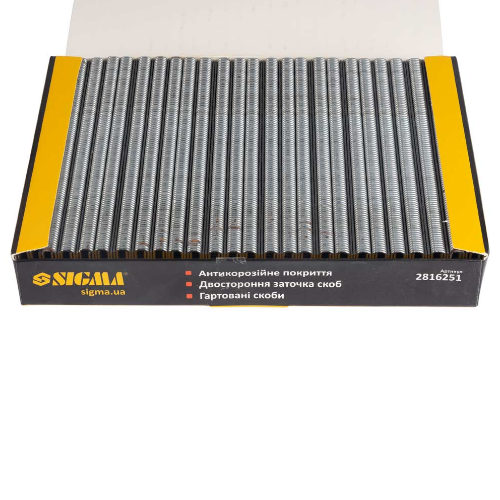 Скоби 25*5,8мм для пневмостеплера 5000шт SIGMA Житомир - изображение 4