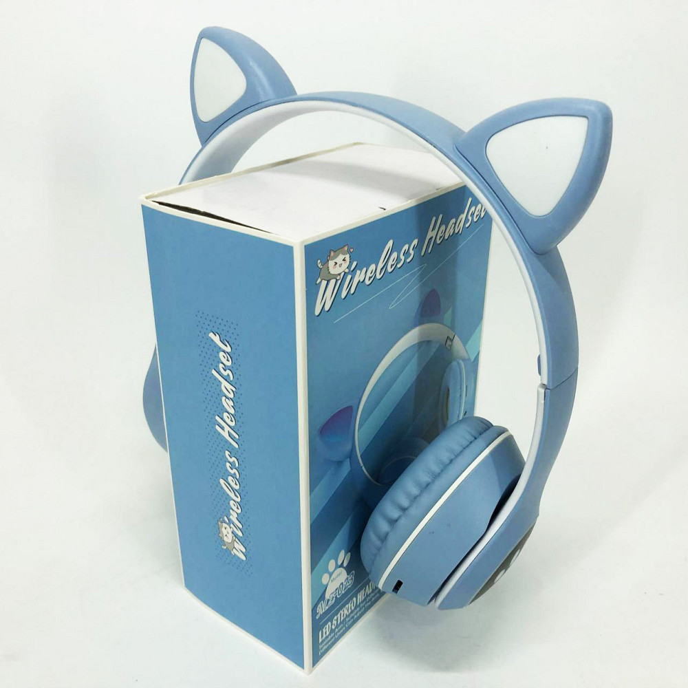 Детские аудио наушники Cat, Беспроводные наушники с кошачьими ушами и микрофоном, Кошачи навушники WY-78 Львов - изображение 9