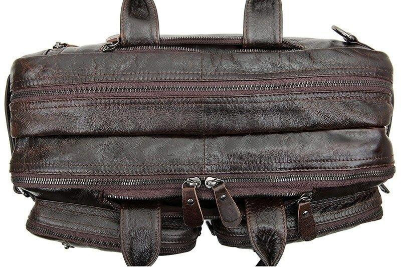 Сумка чоловіча Vintage 14106 трансформер Коричнева Київ - фото 8