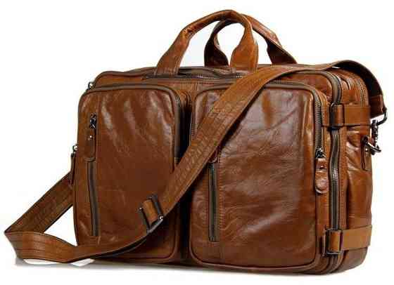 Сумка мужская Vintage 14353 трансформер Рыжий Киев