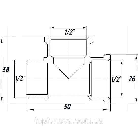 Трійник 1/2" ВВН нікельований NT334S OPTIMUM Чернівці