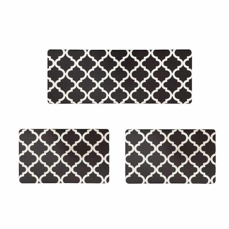 Набор коврики кухонные Lovely Svi 3 шт: 44 x74 x1см - 2 шт и 44 x119 x1см Черный Киев - изображение 1