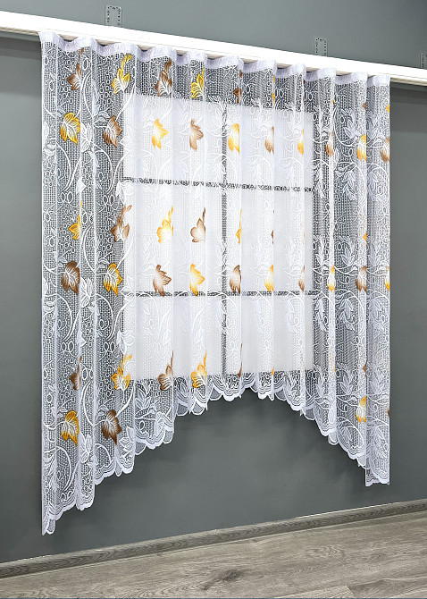 Кухонная арка VR-Textil № 000к жаккард белый 300х190 см (51-254) Киев - изображение 2