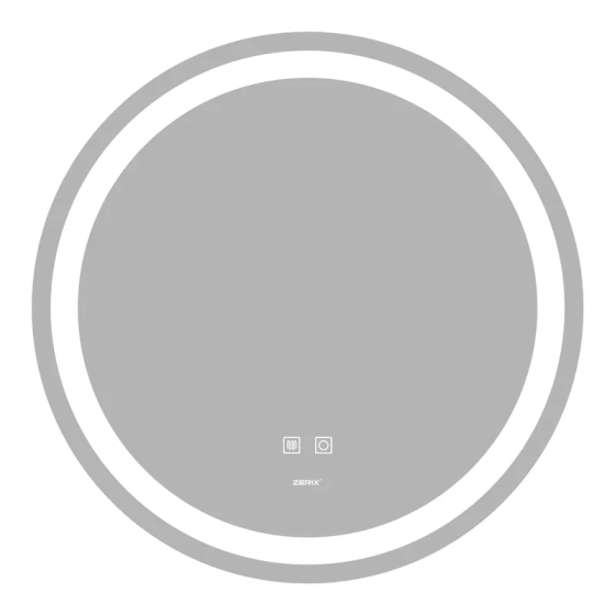 Зеркало Zerix Solo MC01-60 с LED Touch, Anti-fog, диммером, регулятором яркости (ZX6063) Киев