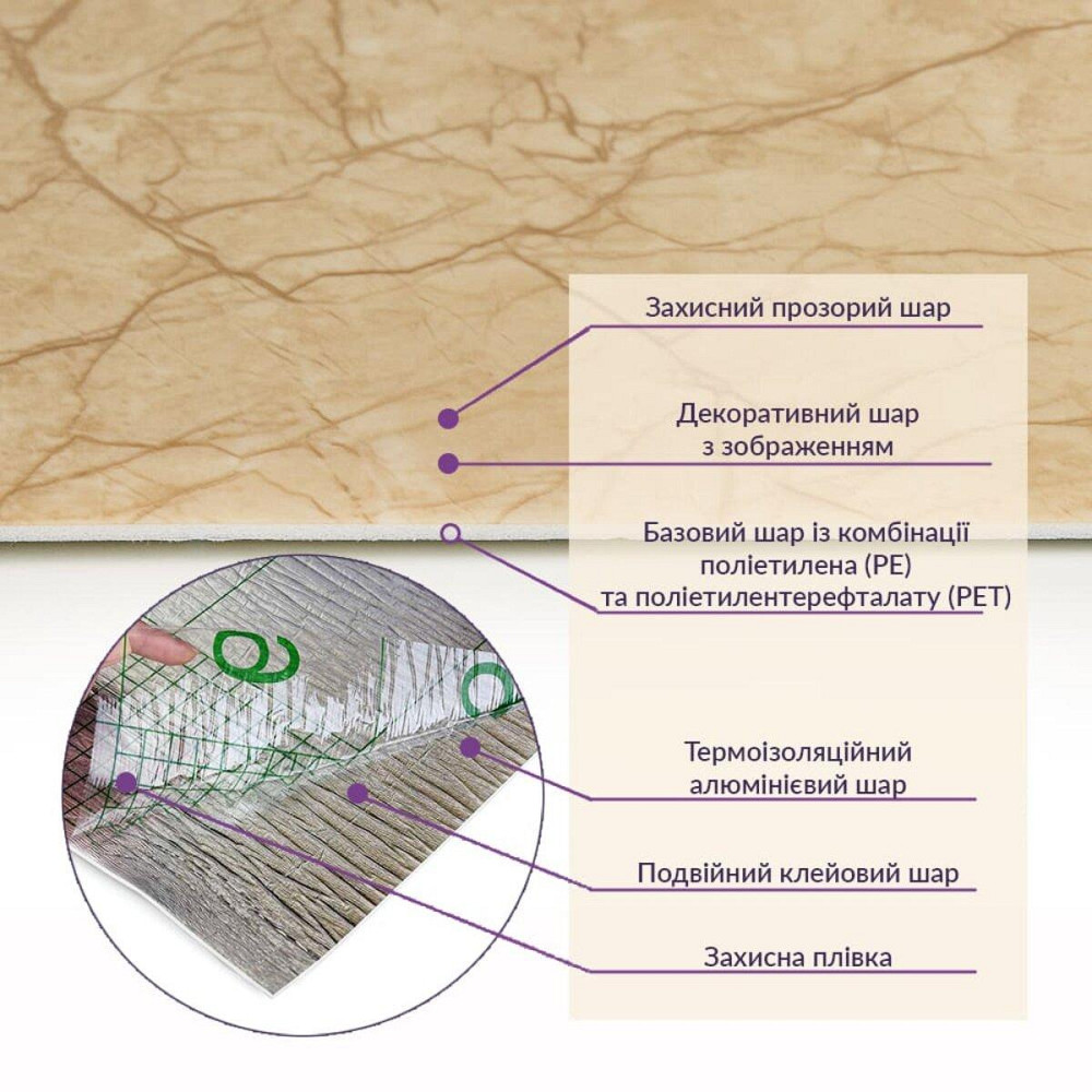 Самоклеюча стінова плитка у рулоні Київ - фото 5