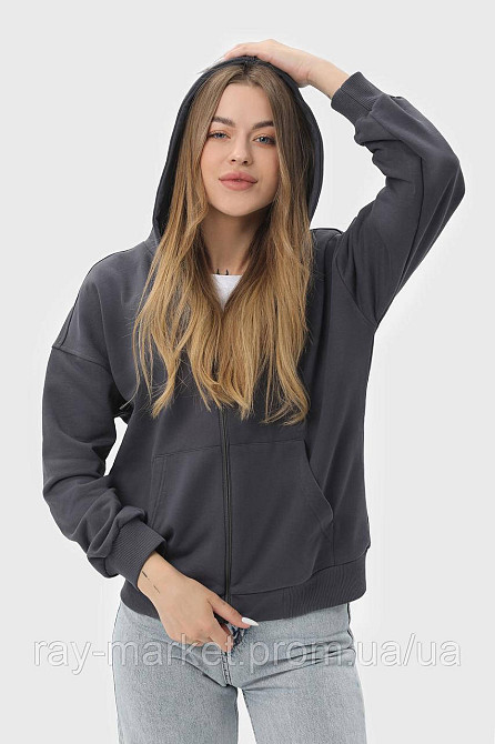 Набор женский худи базовое 3шт RAY PREMIUM LOOSE комбинированный Бежевый/Темно-серый/Черный (U0409W-Cream-Grey-Black) M Киев - изображение 7