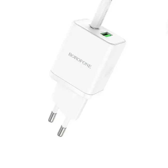 Borofone BN7 зарядний пристрій 220В 20Вт QC3.0 з USB виходом – швидка безпечна зарядка смартфонів і гаджетів Одеса - фото 13