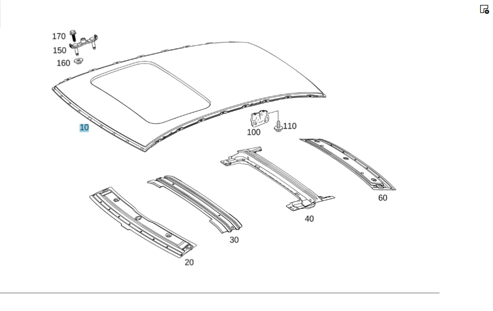 Mercedes-Benz  A2056503700 Дах C-Class W205 Одеса - фото 1