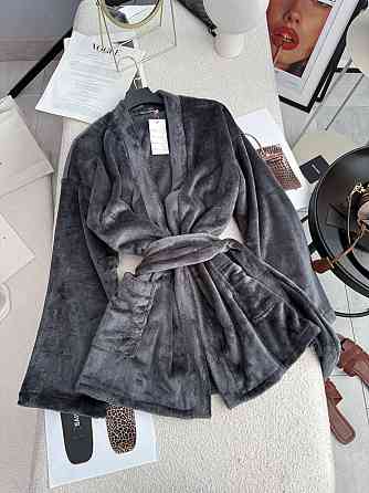 Жіночий стильний домашній махровий халат Графіт Одеса