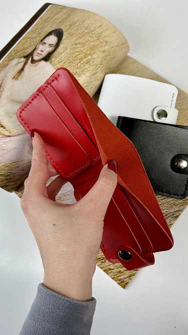 Женский кошелек из натуральной кожи, женский на кнопке кошелек, маленький кошелек на каждый деньMasterSem Киев - изображение 4