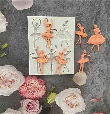 Силиконовый молд Балерина 145 на 180 мм серый Киев