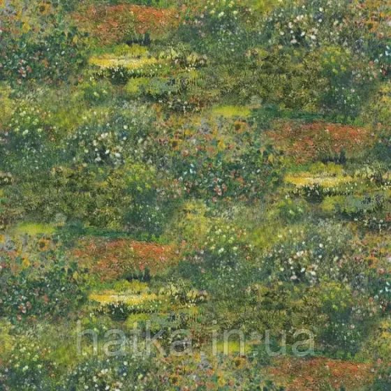 Шпалери метрові вінілові на флізеліні Rasch Clas абстракція польові квіти зелені Київ