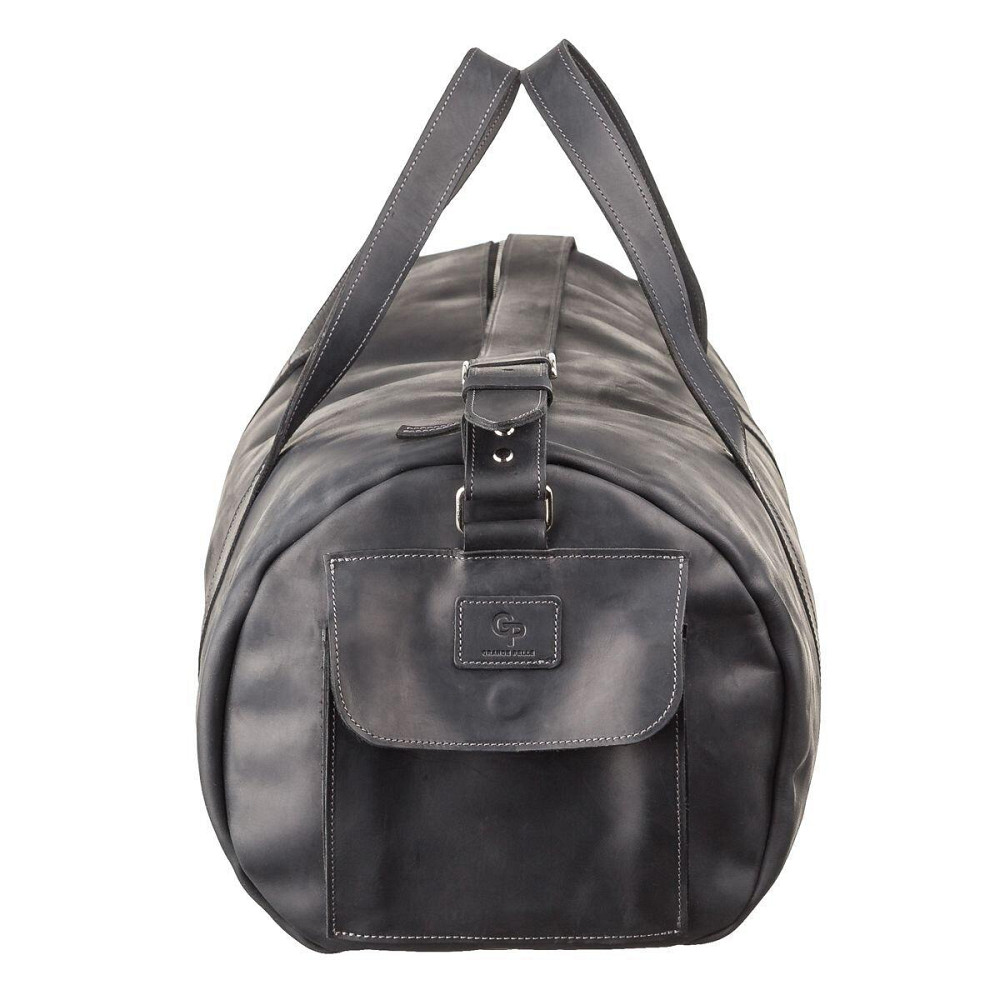 Сумка дорожная Grande Pelle 11046 из винтажной кожи Черная Киев - изображение 5