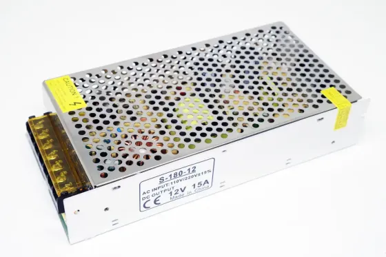 Адаптер /блок питания 12V 15A, в металлическом корпусе / Трансформатор для светодиодной ленты Коломыя