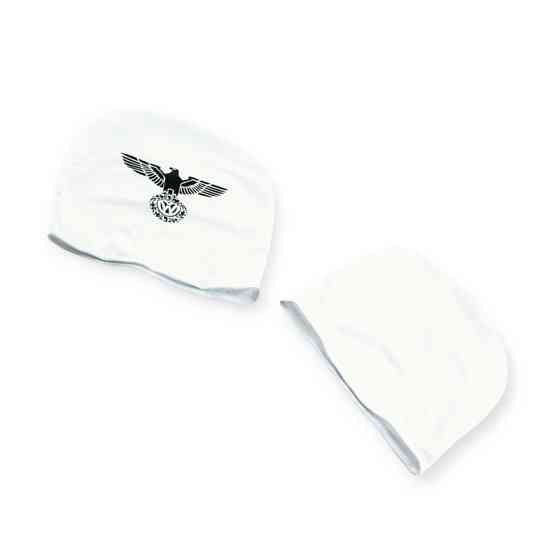 Чехлы подголовники белые (2 шт) vw + лого 