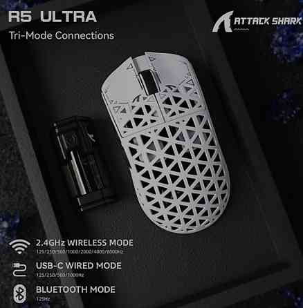 Топова миша Attack Shark R5 Ultra 42000dpi 8К карбон 39 грам. Харків