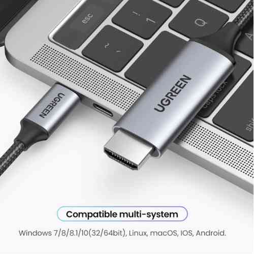 Перехідник UGreen USB-C to HDMI MM142 50570 (Сірий, 1.5 м) Миколаїв