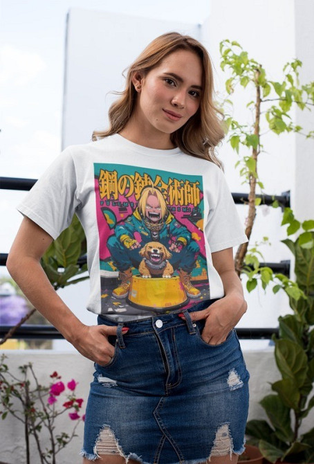 Футболка для хлопчика з аніме принтом Сталевий алхімік оверсайз (зріст від 165 до 180) Чорний AnimeJ0382m Дніпро - фото 2