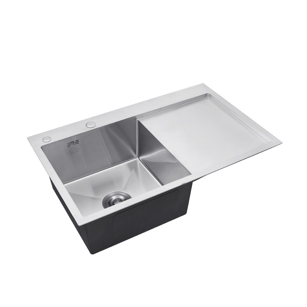 Кухонная мойка  с нержавеющей стали Kroner KRP Gebürstet - 78х49LHM  (3/1 мм) Киев - изображение 3