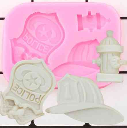 Молд силиконовый Полиция 72 на 52 мм розовый Киев