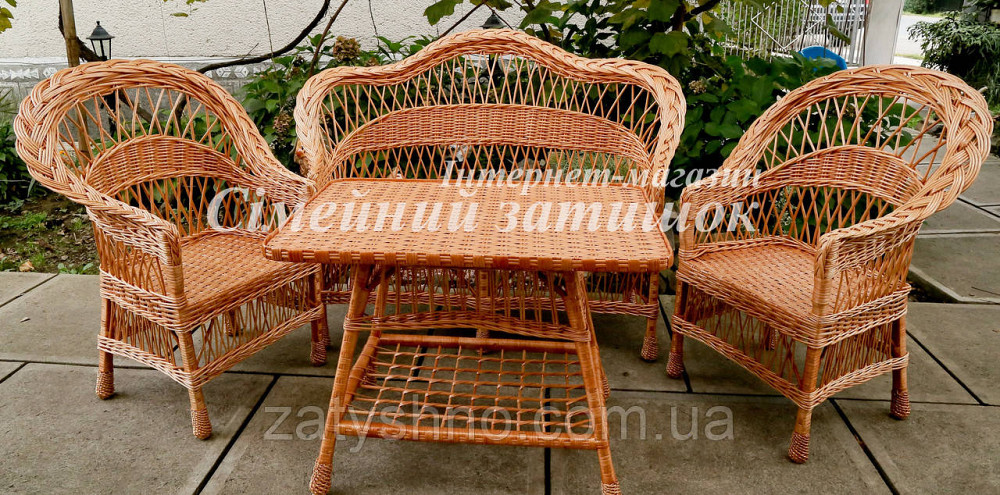 Комплект плетеной мебели с диваном Киев - изображение 1