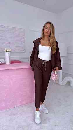 Женский прогулочный костюм двойка двунитка Шоколадный, 42/46 Одесса